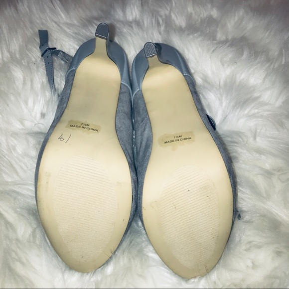 Grey platform strappy heels - Picture 4 of 6